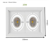 Energy saving 10W 20w AC110V-220V LED cob dimmable Ceiling Downlight Recessed LED Spot light LED For Home Lighting