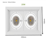 Energy saving 10W 20w AC110V-220V LED cob dimmable Ceiling Downlight Recessed LED Spot light LED For Home Lighting