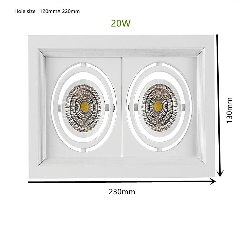 Energy saving 10W 20w AC110V-220V LED cob dimmable Ceiling Downlight Recessed LED Spot light LED For Home Lighting