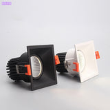 Super Bright Recessed square LED Dimmable Downlight COB 7W 10W 15W 18W LED Spot light LED decoration Ceiling Lamp AC85-265V