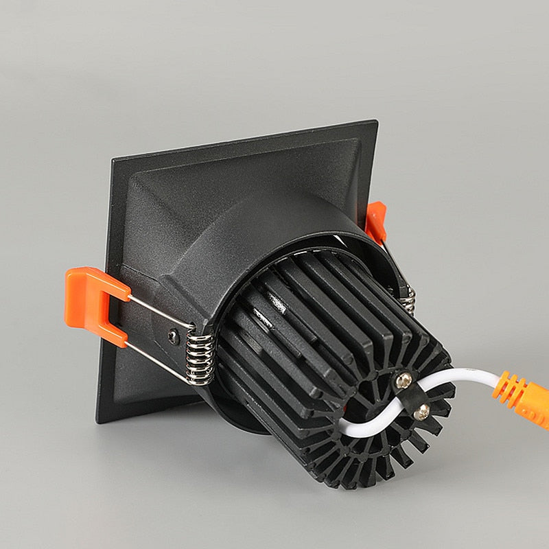 Super Bright Recessed square LED Dimmable Downlight COB 7W 10W 15W 18W LED Spot light LED decoration Ceiling Lamp AC85-265V