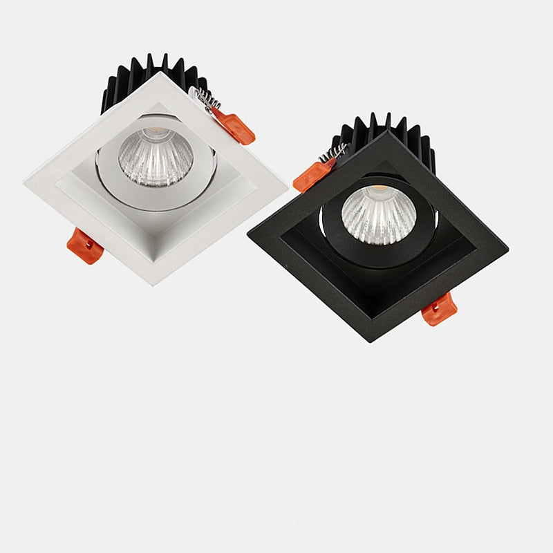 Super Bright Recessed square LED Dimmable Downlight COB 7W 10W 15W 18W LED Spot light LED decoration Ceiling Lamp AC85-265V