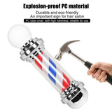 Barber Shop Pole Rotating Lighting Red White Blue Stripe Rotating Light Stripes Sign Hair Wall Hanging LED Downlights 75cm