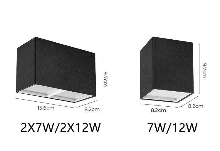 Square COB LED dimmable Downlights Surface Mounted LED Ceiling Lamps Spot Light LED Downlights AC85-265V