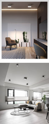 Square COB LED dimmable Downlights Surface Mounted LED Ceiling Lamps Spot Light LED Downlights AC85-265V