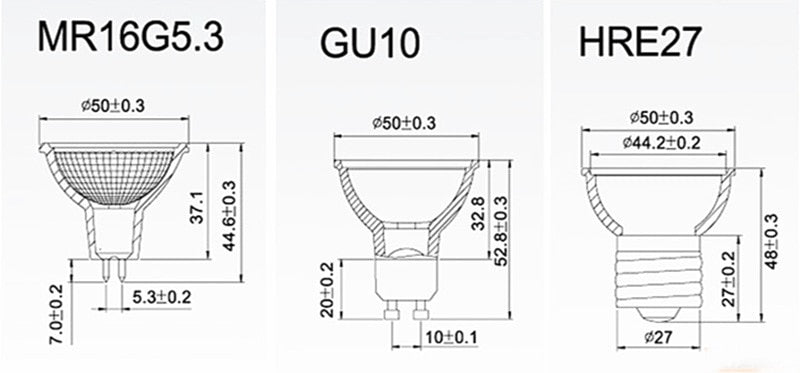 LED Bulbs Downlight fixture Spot light Recessed Lighting Kit Equal 6W 50W Halogen Bulbs,MR16/GU10 Lighting Socket 110-220V
