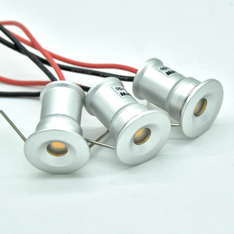 Mini LED Ceiling Spotlight Recessed 1W DC12V Downlight Showcase Kitchen Cabinet Stair Spot Light Dimmable