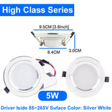 LED Downlight 110V 220V 3W-18W AC85~240V Silver White Ultra Thin Bright Round LED Ceiling Recessed Spot Down Light