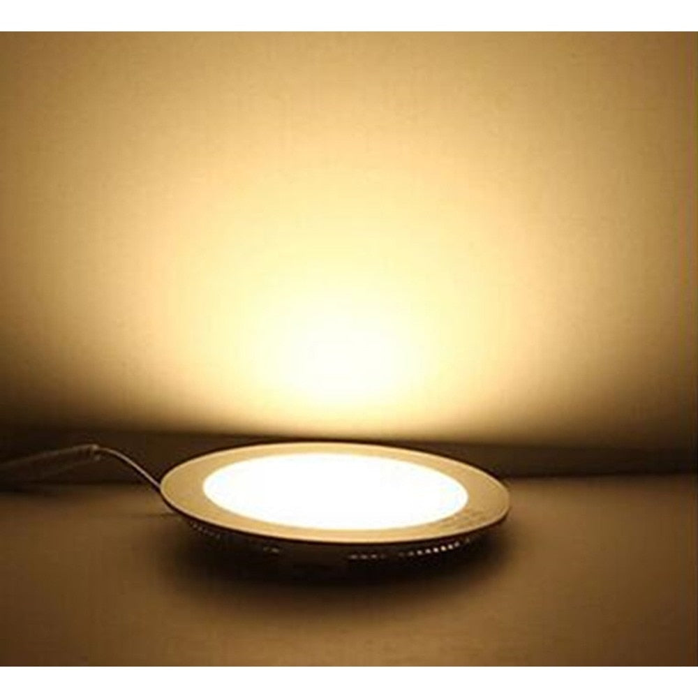 LED Panel Light Warm/Natural/Cold White Ultra Thin Downlight Round Recessed Ceiling Light for Living Room Conference Room