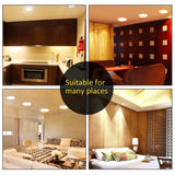 LED Panel Light Warm/Natural/Cold White Ultra Thin Downlight Round Recessed Ceiling Light for Living Room Conference Room