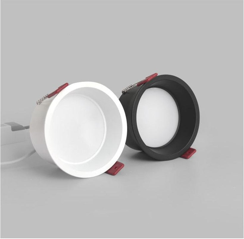 Dimmable Anti-Glare LED COB Chip Recessed Downlight 7W 9W 12W 15W Round White Led Ceiling Spot Light 220v 230V Indoor Background