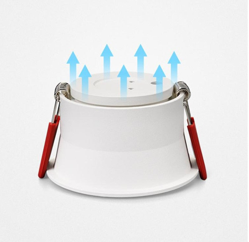 Dimmable Anti-Glare LED COB Chip Recessed Downlight 7W 9W 12W 15W Round White Led Ceiling Spot Light 220v 230V Indoor Background