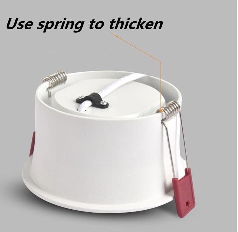 Dimmable Anti-Glare LED COB Chip Recessed Downlight 7W 9W 12W 15W Round White Led Ceiling Spot Light 220v 230V Indoor Background