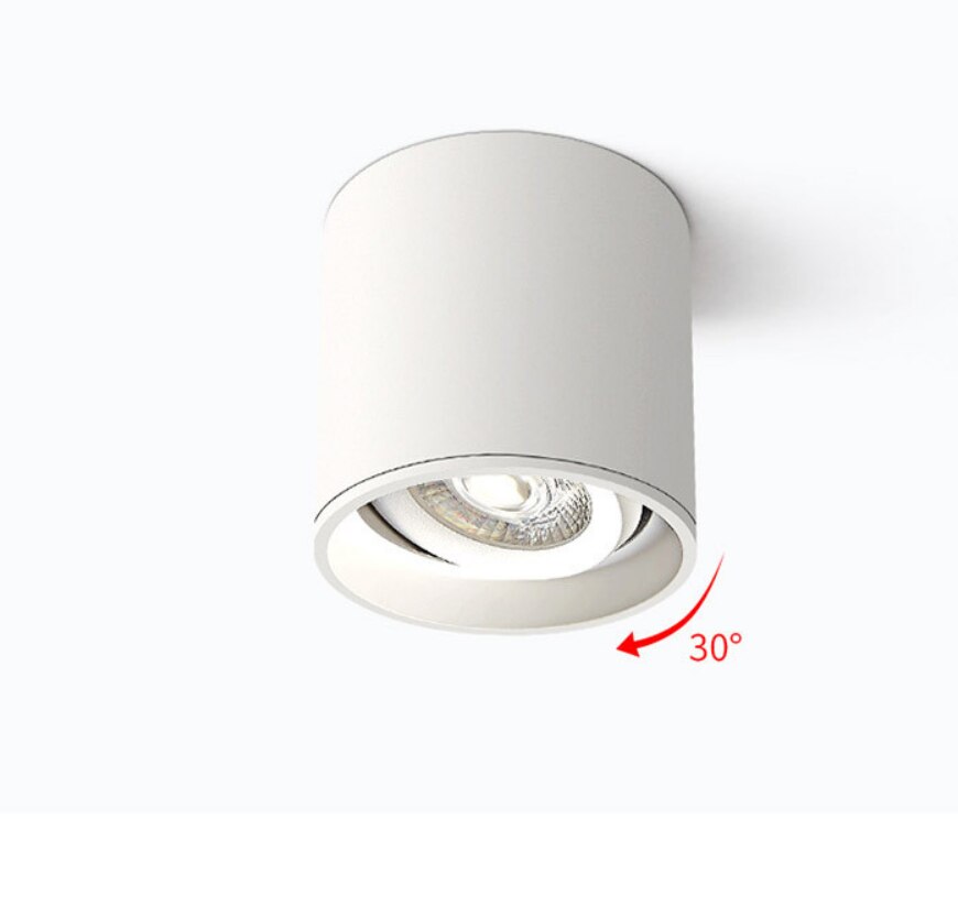 Dimmable LED spotlight 7W 9W 12W 15W 18W 110v/220v downlight angle adjustable ceiling type living room bedroom household spotlight