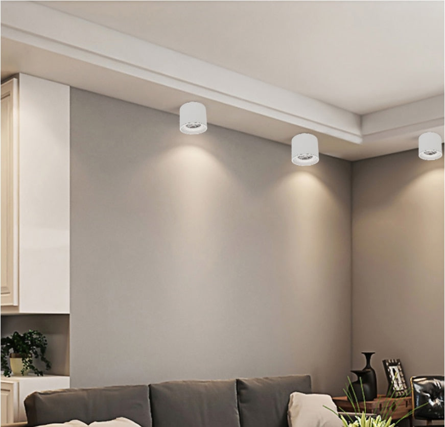 Dimmable LED spotlight 7W 9W 12W 15W 18W 110v/220v downlight angle adjustable ceiling type living room bedroom household spotlight