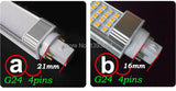 Real power 4 pin led g24q-3 pl bulb Lamp 5W 7W 9W 10W 11W 12W SMD5730 5050 2835 led downlight light AC85-265V 110V 220V