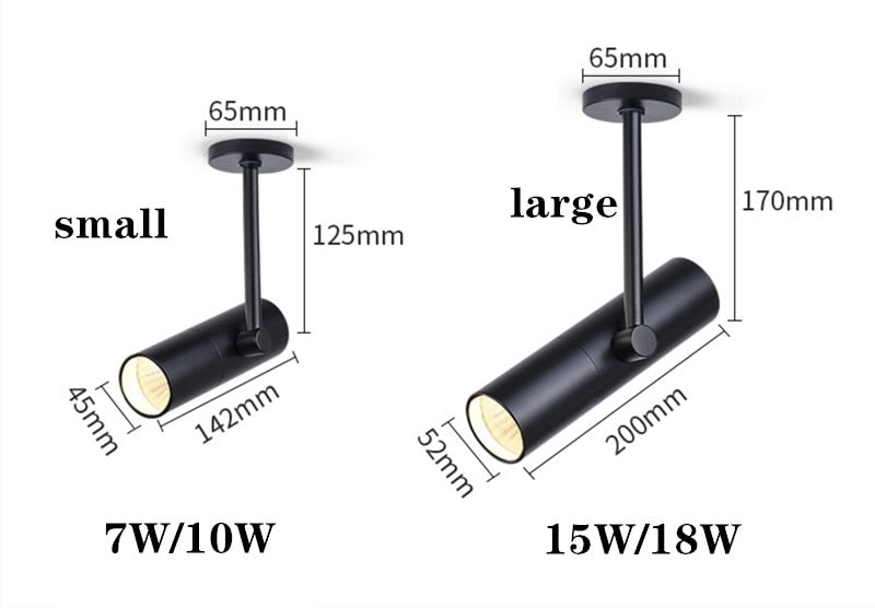 Dimmable LED COB Ceiling Light Surface Mount Downlight Spotlight 7W 10W 15W 18W Backlight Ceiling Indoor Lighting