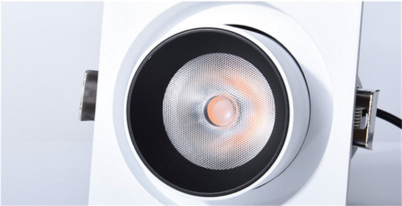 Stretch Dimmable COB Ceiling Downlight 12W 15W Embedded 360 Degree Rotation LED Spot Lighting AC85V-265V