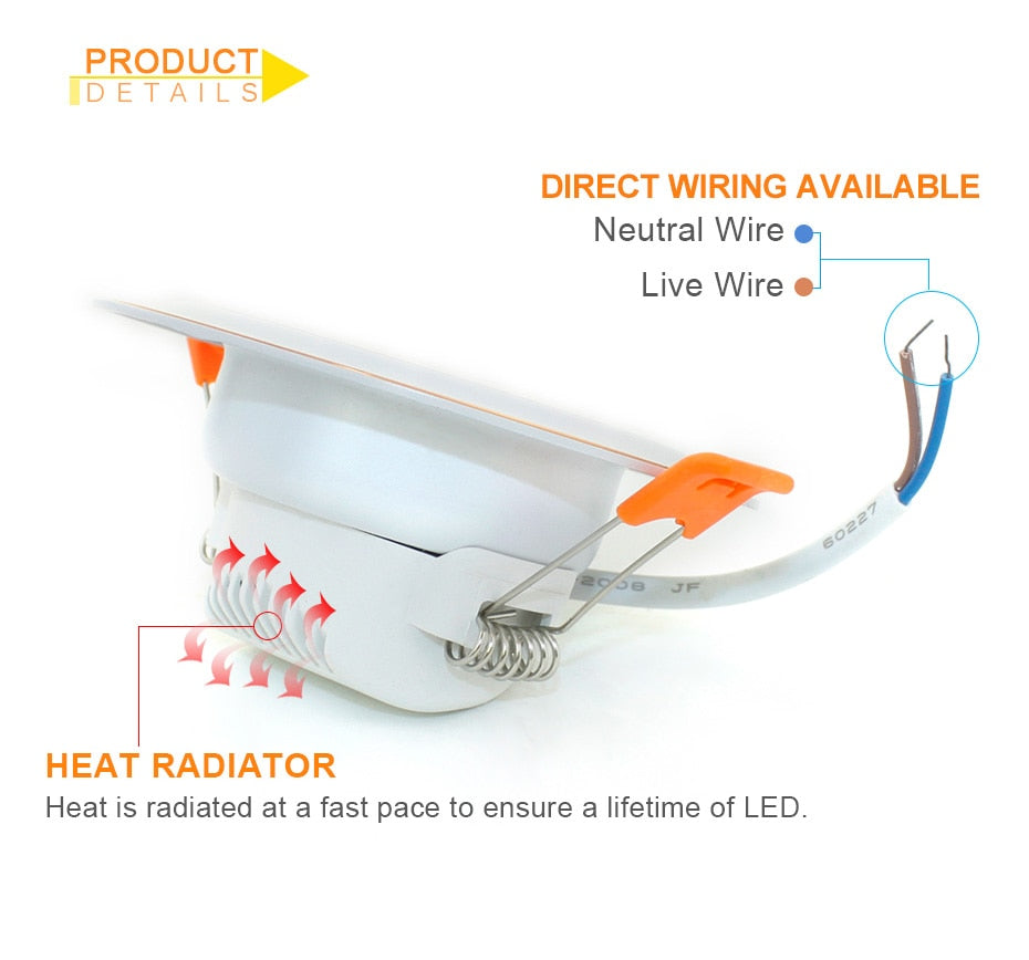 LED Spot Light 220V 3W 5W 9W 12W 20W Led Down Light Recessed Led Ceiling Downlight Warm White/Cold White/3 Color For Living Room