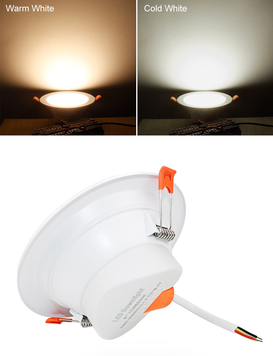 LED Spot Light 220V 3W 5W 9W 12W 20W Led Down Light Recessed Led Ceiling Downlight Warm White/Cold White/3 Color For Living Room