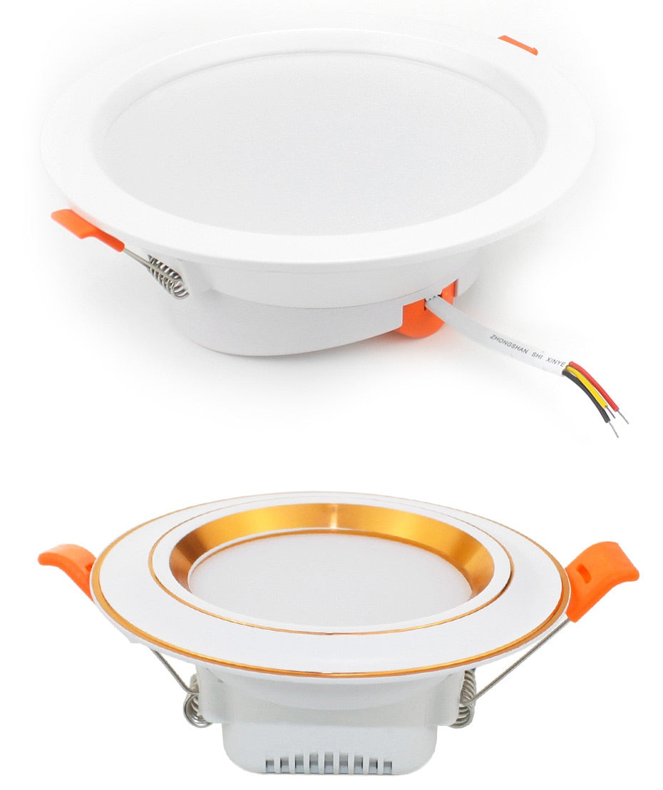 LED Spot Light 220V 3W 5W 9W 12W 20W Led Down Light Recessed Led Ceiling Downlight Warm White/Cold White/3 Color For Living Room