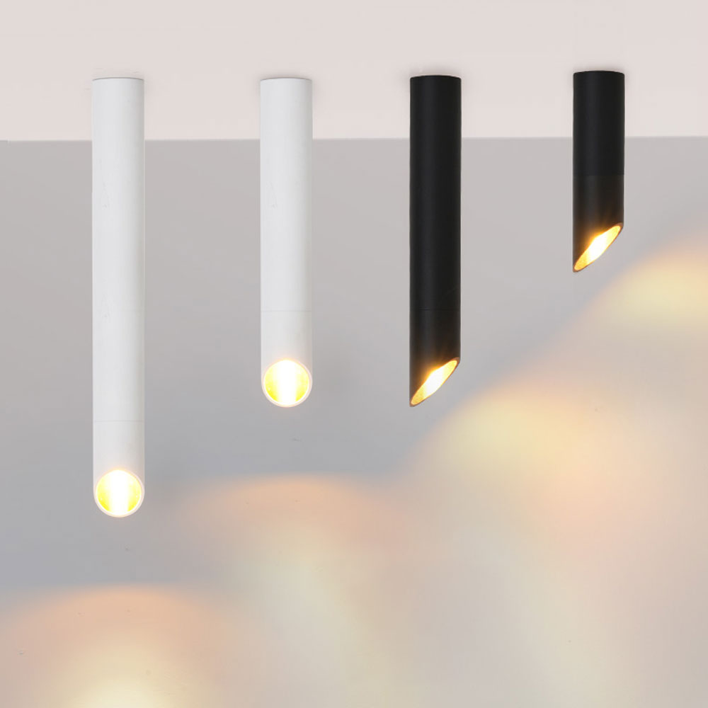 Tinlaibor LED Downlight Free bulb GU10 Downlights 7W spot light Kitchen Table Pipe Tube Lamp Dining Room Bar Counter Shop