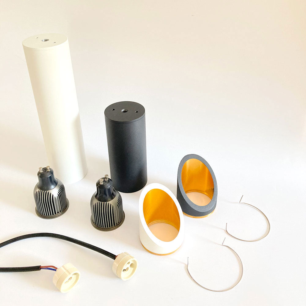 Tinlaibor LED Downlight Free bulb GU10 Downlights 7W spot light Kitchen Table Pipe Tube Lamp Dining Room Bar Counter Shop