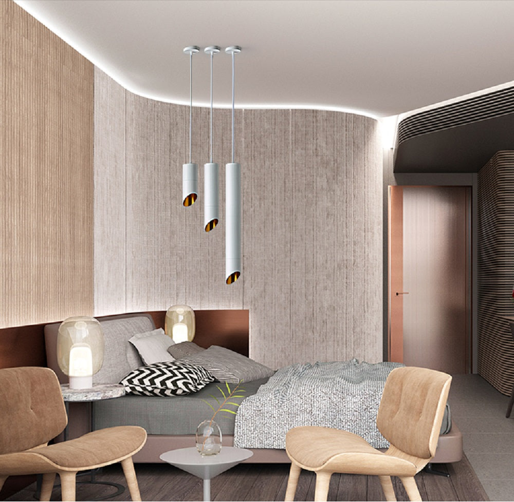 Tinlaibor LED Downlight Free bulb GU10 Downlights 7W spot light Kitchen Table Pipe Tube Lamp Dining Room Bar Counter Shop