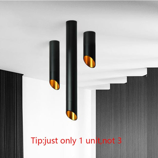 Tinlaibor LED Downlight Free bulb GU10 Downlights 7W spot light Kitchen Table Pipe Tube Lamp Dining Room Bar Counter Shop