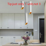 Tinlaibor LED Downlight Free bulb GU10 Downlights 7W spot light Kitchen Table Pipe Tube Lamp Dining Room Bar Counter Shop