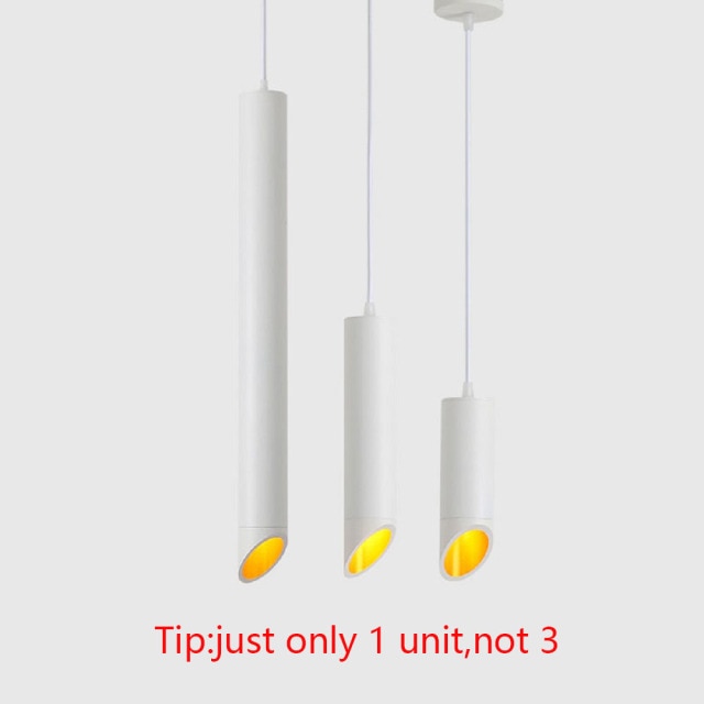 Tinlaibor LED Downlight Free bulb GU10 Downlights 7W spot light Kitchen Table Pipe Tube Lamp Dining Room Bar Counter Shop