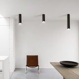 Nordic modern led ceiling lamp surface mounted spotlight circular long tube indoor aluminum downlight bar shop corridor lights