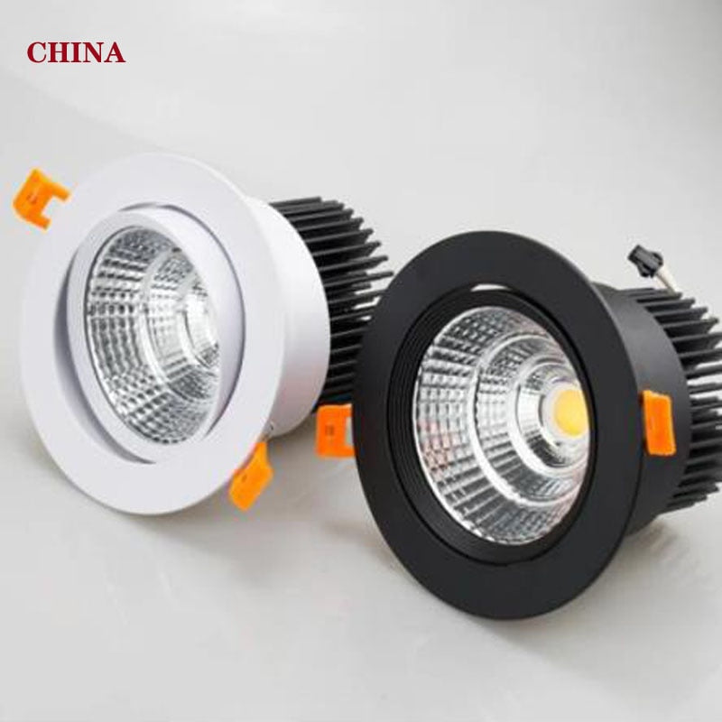Dimbare Ronde Verzonken Led Downlights 5W 7W 9W 12W 15W 18W Cob Led Plafond lamp Spot Verlichting AC110-220V Led Binnenverlichti