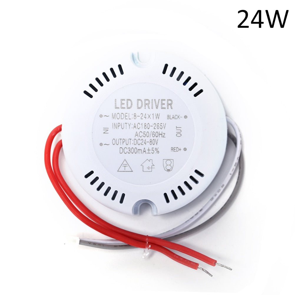 NEW 24W LED Driver,Ceiling Driver,220v Round Driver Lighting Transform For LED Downlights,Lights High Quality
