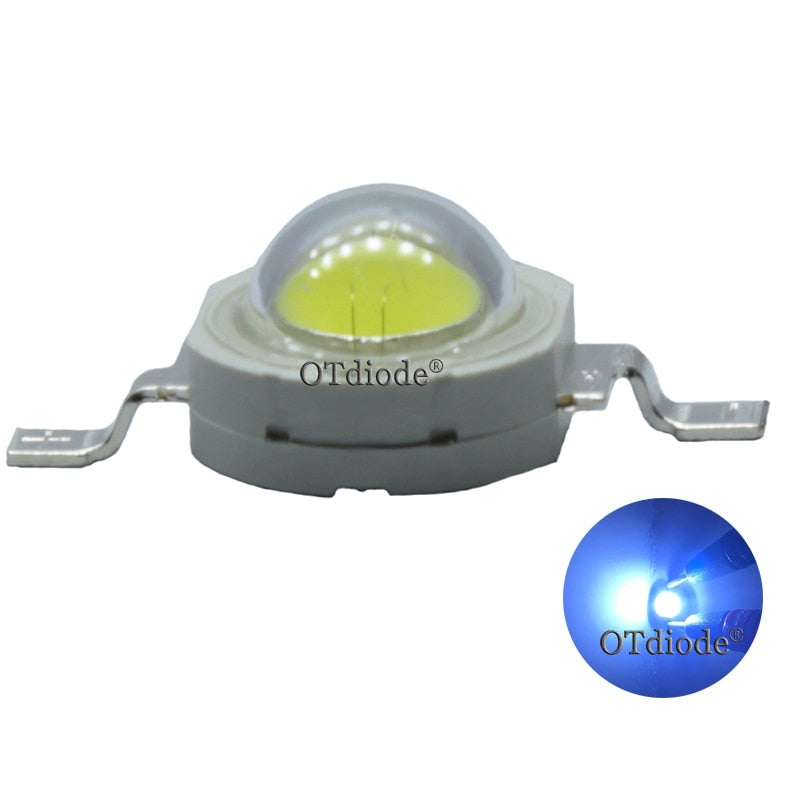 LED 3W 50pcs High Power Chip Light Beads Diode Cold Warm Neutral White 10000K Cyan Ice Blue For SpotLight Downlight Lamp Bulb