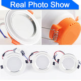 LED Downlight 220V 1pc/4pcs 3W-18W Silver White Ultra Thin Recessed LED Spot Lighting For Kitchen Ceiling Indoor 15W