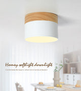 JOYINLED Led 5W Spot Light Modern Wood Living Light LED Downlight Wood Ceiling Spot Light For Ceiling Lamps Lighting Fixtures