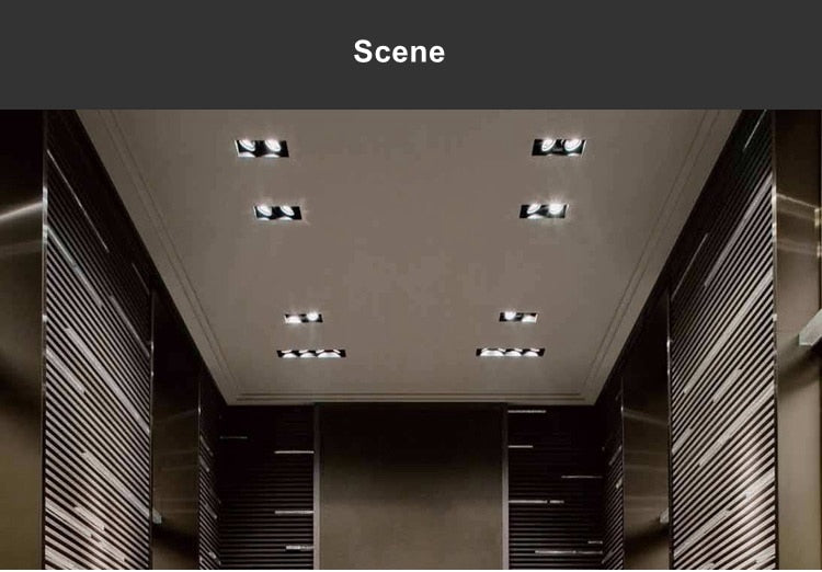 Square LED Down Light 3w 5w 7w 9w 12w 15w 18w LED Recessed Ceiling Light Lamp Downlight led Grille Spot Light