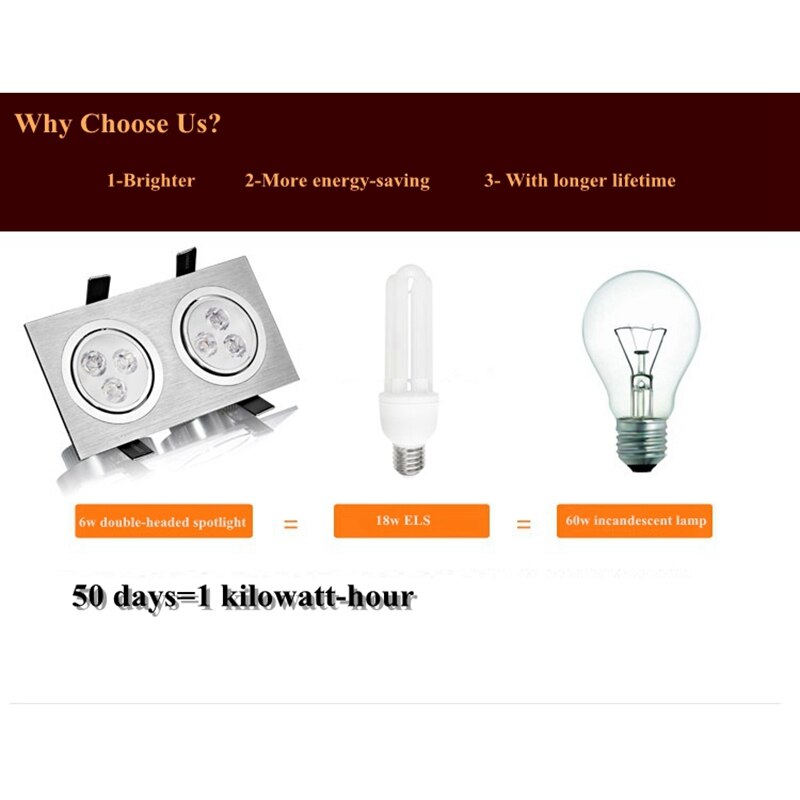 Square LED Down Light 3w 5w 7w 9w 12w 15w 18w LED Recessed Ceiling Light Lamp Downlight led Grille Spot Light