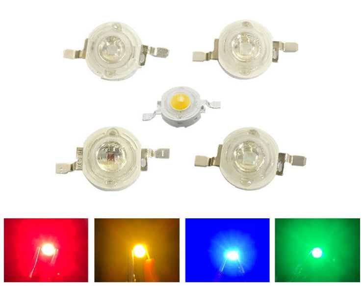 SMD High Power Lamp beads chip red blue green white LED Bulb for 25PCS LED 1W 3W 5W 3V 3W-18W Spotlight light Downlight