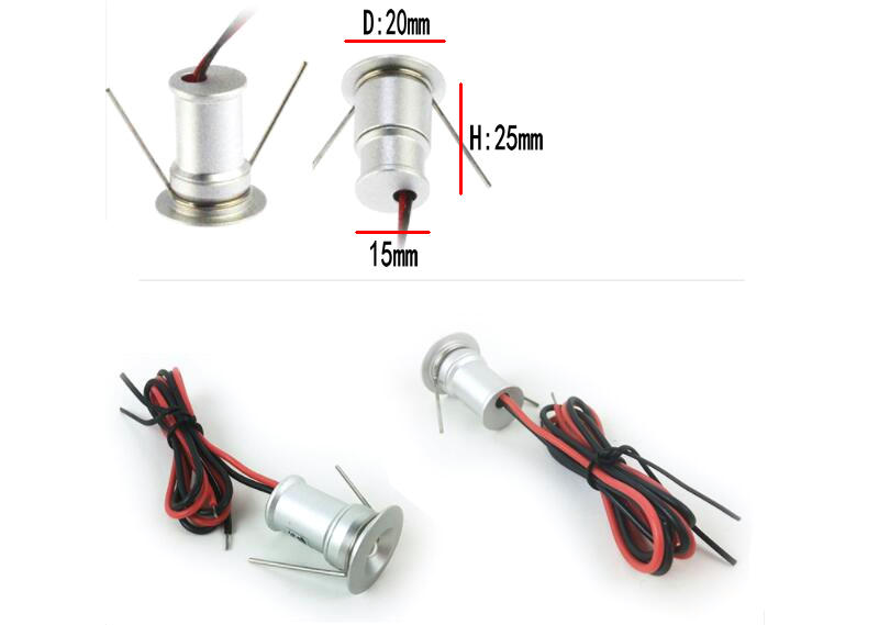 Square OR round IP65 Mini 1W LED Downlight Outdoor Garden Bathroom Corridor Ceiling Spot Bulb Light Sauna Lighting CE