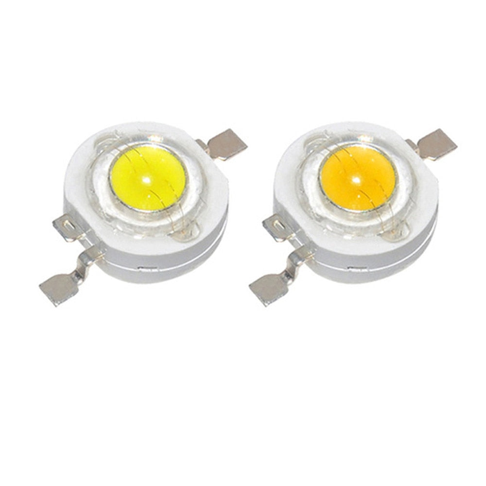 Real Full Watt 1W 3W 10/100/1000PCSHigh Power LED lamp Beads SMD 110-120LM LED Chip For DIY Spot Light Downlight Lamp Bulb
