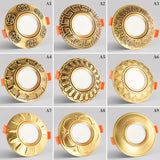 European Luxury 5W Copper COB led Downlight Smallpox Embedded Vintage Pure Copper LED Spotlight for Livingroom Hotel Corridor