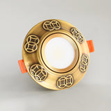 European Luxury 5W Copper COB led Downlight Smallpox Embedded Vintage Pure Copper LED Spotlight for Livingroom Hotel Corridor