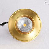 European Luxury 5W Copper COB led Downlight Smallpox Embedded Vintage Pure Copper LED Spotlight for Livingroom Hotel Corridor