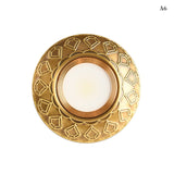 European Luxury 5W Copper COB led Downlight Smallpox Embedded Vintage Pure Copper LED Spotlight for Livingroom Hotel Corridor