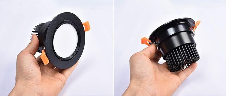 Dimmable recessed LED Downlights Angle Adjustable COB Ceiling Lamp Spot Lights 7w 9w 12w 15w18w Rotating LED downlight AC85-265V