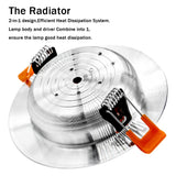 DBF Ultra Bright Silver Round LED Downlight 3W 5W 7W 9W 12W Aluminum Driverless SMD 2835 LED Ceiling Recessed Spot Light AC220V