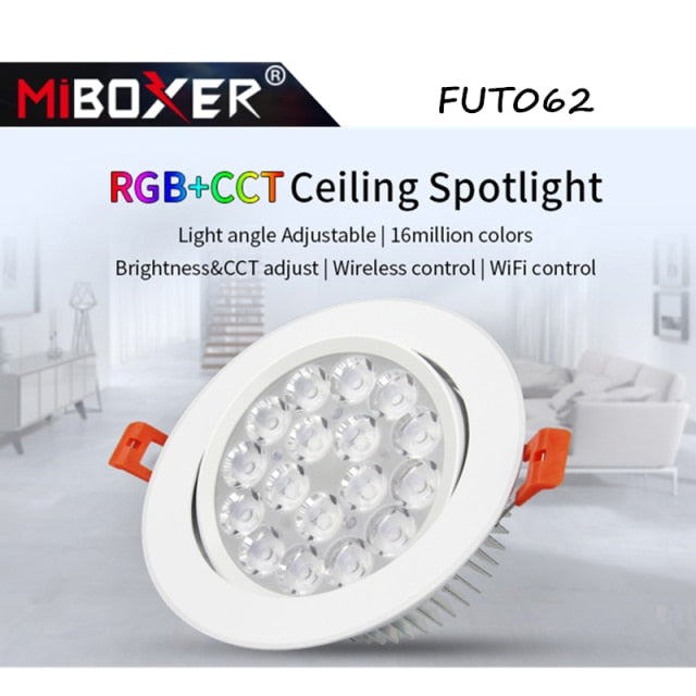 MiBoxer 6W 9W 12W 15W 18W 25W RGB+CCT LED Downlight Ceiling Spotlight FUT060 061 062 063 064 065 066 068 Indoor Panel lighting