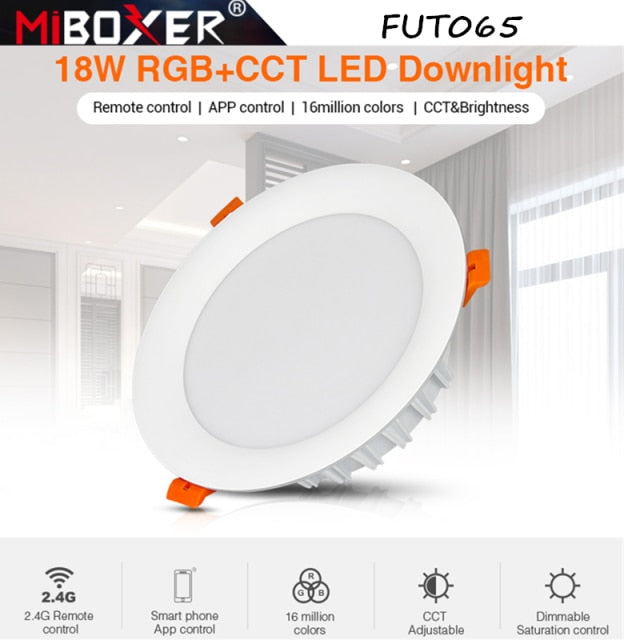 MiBoxer 6W 9W 12W 15W 18W 25W RGB+CCT LED Downlight Ceiling Spotlight FUT060 061 062 063 064 065 066 068 Indoor Panel lighting
